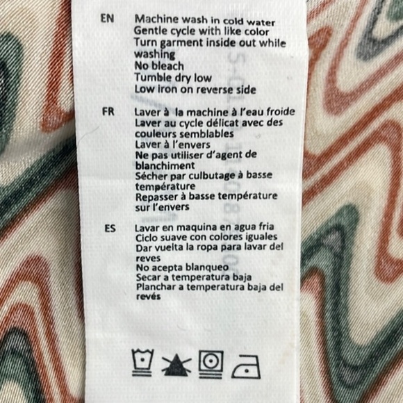 Forever 21 Multicolor Zigzag Patterned Women's Skirt Size M - Picture 6 of 8